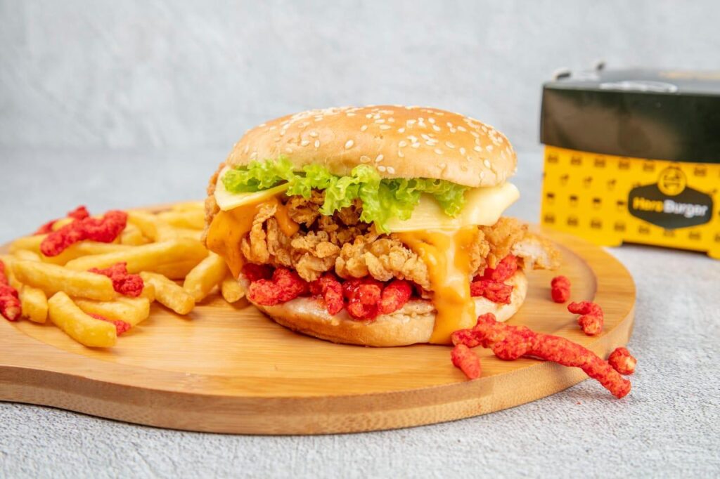 crispy chetoos burger