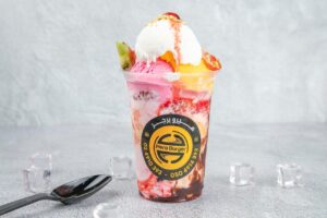 hero burger fruit salad